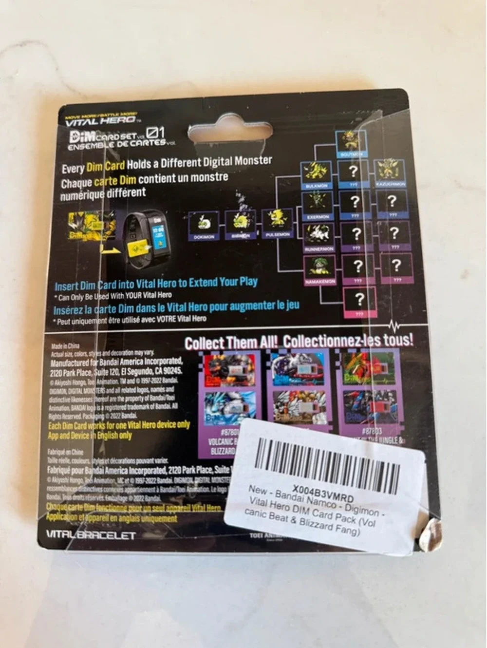 Bandai Digimon Vital Hero DIM Card Pack